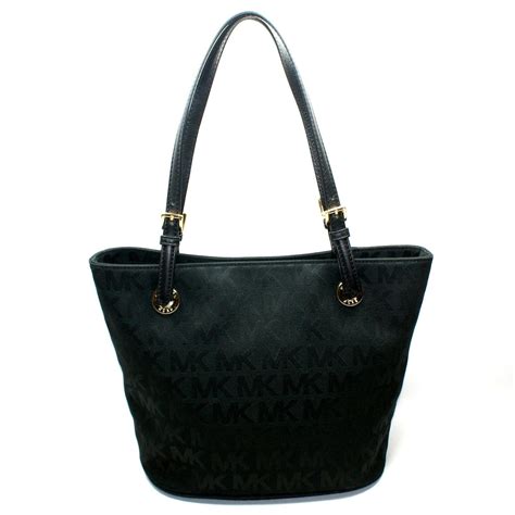 michael kors signature jacquard gathered tote|Aria Large Signature Logo Jacquard Tote Bag .